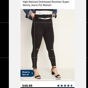 Old Navy Rockstar Black Jeans